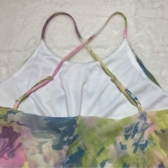 BCBGMaxazria New With Tags Multi-Color Floral Spaghetti Strap Dress Size Small - Picture 9 of 13
